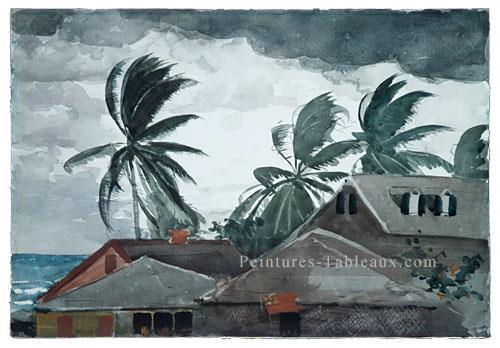 Hurricane Bahamas réalisme marine peintre Winslow Homer Peintures à l'huile